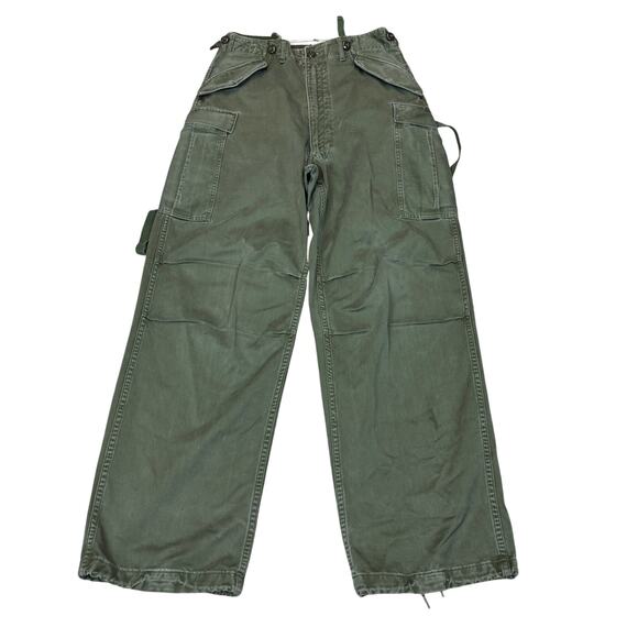 Vintage 60s OG 107 Wind Resistant Field Shell Trousers 30x31 Military Baggy - Picture 1 of 14